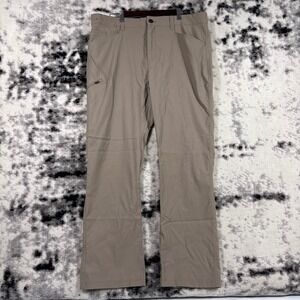Orvis 5 Pocket Trek Pants Mens Size 40x32 Beige Performance Stretch Active Util